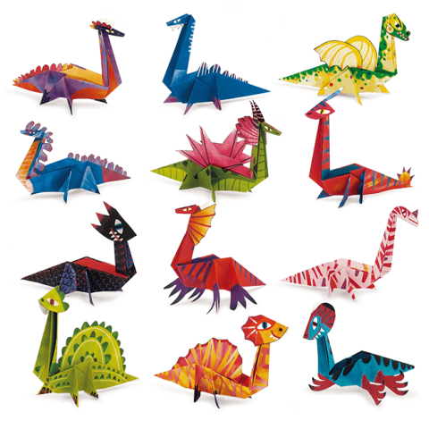 Set Origami Începători – Dinozauri, Ludattica, 6–7 ani+ [1]