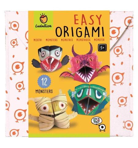 Produse art & craft-Lucru manual - Set Origami Începători – Monștri 2023, Ludattica, +5 ani