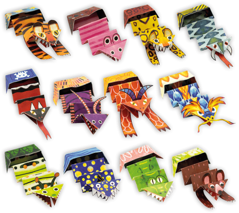 Set Origami Începători – Origami Săltăreți „Surpriză!”, Ludattica, +6 ani [1]