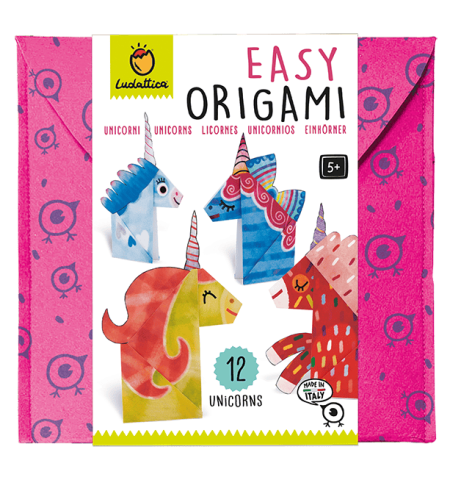 Produse art & craft-Lucru manual - Set Origami Începători – Unicorni, Ludattica, +5 ani