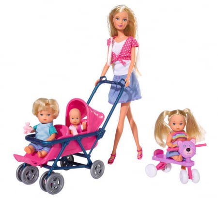 Set Păpușă Steffi cu 3 Bebeluși și Accesorii  [1]