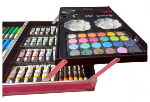 Set pentru desen si pictura in cutie tip servieta cu 145 piese, +3 ani [2]