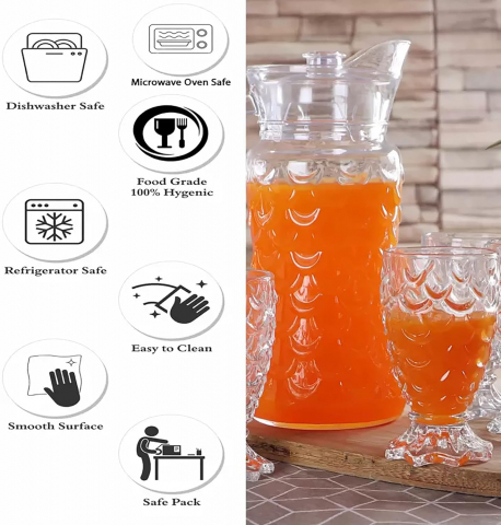 Set pentru limonada model ananas,sticla, 7 piese [4]