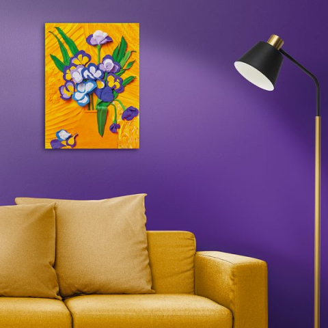 Set pictura 3D cu argila usoara, 30*40cm - Irises [4]