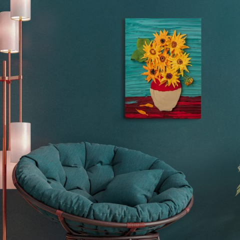 Set pictura 3D cu argila usoara, 30*40cm - Sunflowers [5]