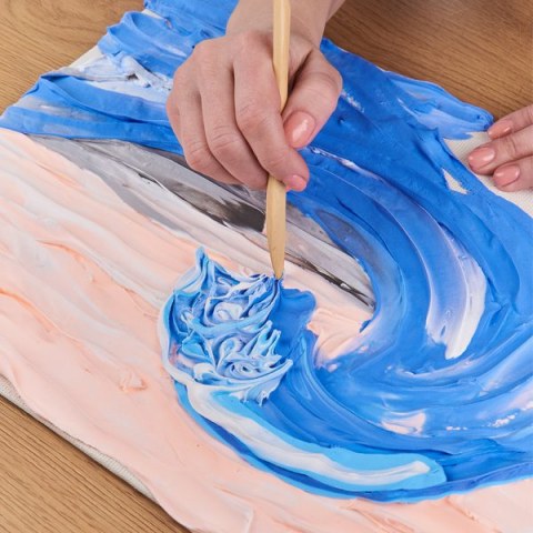 Set pictura 3D cu argila usoara, 30*40cm - Waves [3]