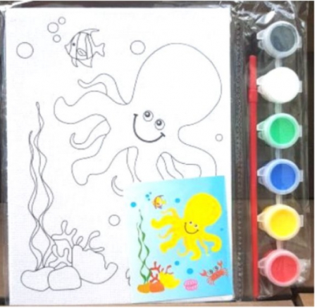 Acuarele, Tempera si Pensule - Set pictura panza