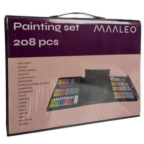 Set pictura si desen cu 208 piese in cutie tip servieta din plastic, negru [3]