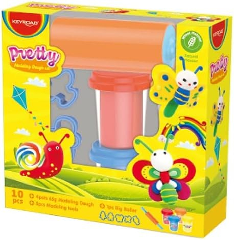 Set plastilină Keyroad – 4 borcănașe x 65 g, accesorii incluse,diverse tematici [1]