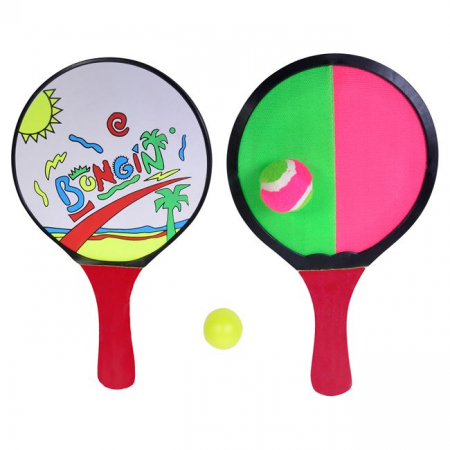Jucării exterior pentru copii - Set Rachetă Catchball cu 2 Mingi Incluse