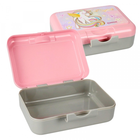 Set recipient si caserola pentru scoala,model unicorn,350 ml, 16x12 cm [2]