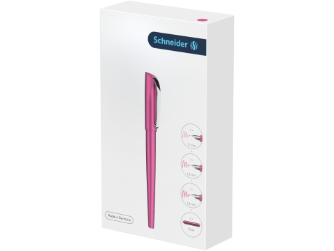 Set Schneider Callissima stilou caligrafie cu 2 capete de scriere si 6 rezerve cerneala,corp Roz [1]