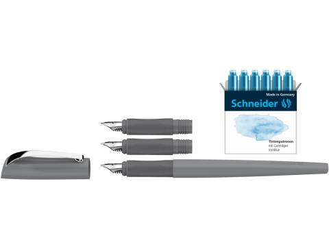 Set stilou Callissima Schneider cu 6 rezerve cerneala, nuanta ice blue, varsta +9 ani [1]