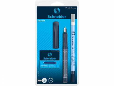 Stilouri - Set Stilou Schneider Easy Corry, pic si 6 rezerve cerneala,albastru