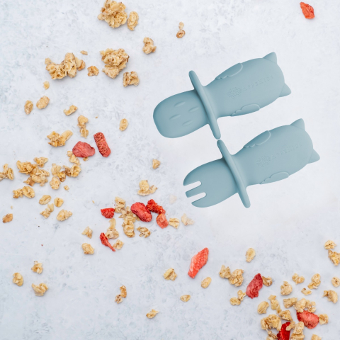 Set Tacamuri din silicon, AppeKids, OWL - Aqua Blue [3]