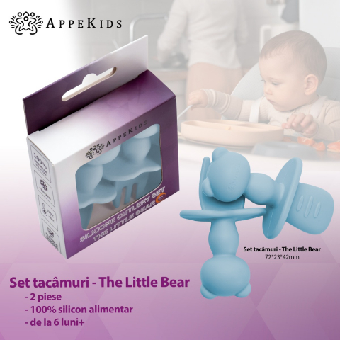 Set Tacamuri din silicon, AppeKids, The Little Bear - Aqua Blue [1]