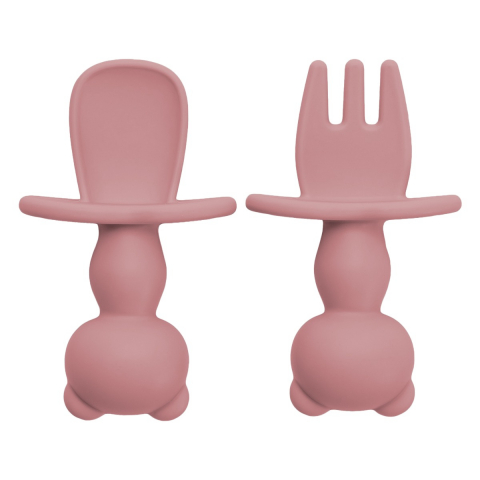 Set Tacamuri din silicon, AppeKids, The Little Bear - Old Rose [3]