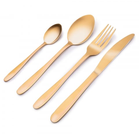 Articole Bucatarie - Set tacamuri pentru servire,inox,auriu, 16 piese