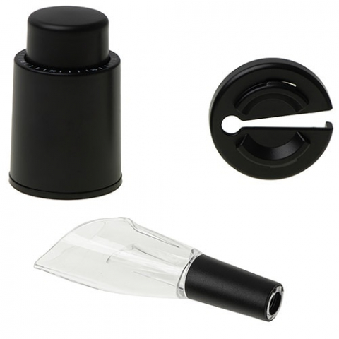 Set tirbuson electric, taietor folie,dop si aerator pentru vin [2]