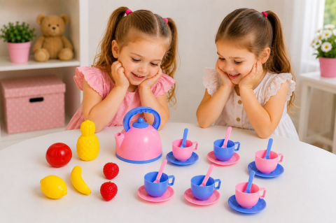 SET VESELA MAGIC PICNIC ROZ ALBASTRU [2]