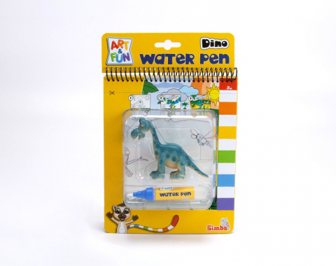 Jocuri si Jucarii Educative - SIMBA ART AND FUN SET CARTE DE COLORAT SI STILOU CU APA DINO