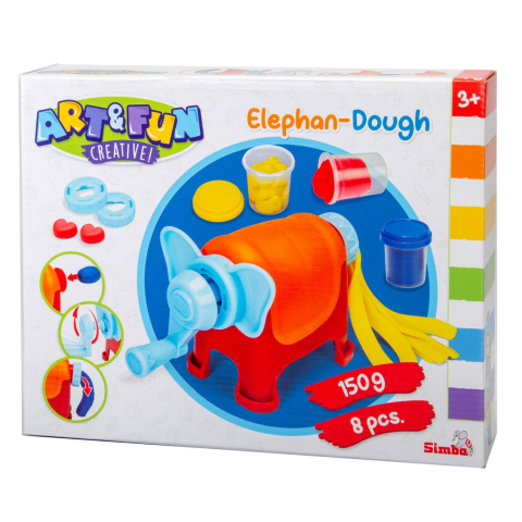 Jucarii de rol - SIMBA ART AND FUN SET CREATIE ELEFANT PLASTILINA