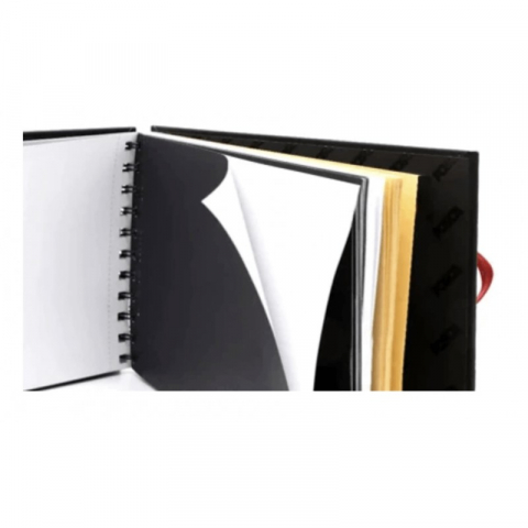 Sketchbook UNI Posca 1, A5, 96pag, cu spira, 3 tipuri de hartie (negru / alb / kraft) 100g/m2 [4]