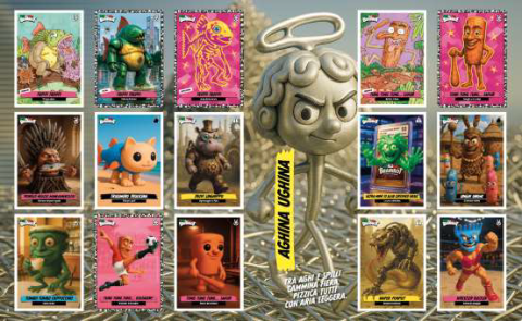 Skifidol Italian Brainrot colectie de stickere, albumul colectiei Panini [1]