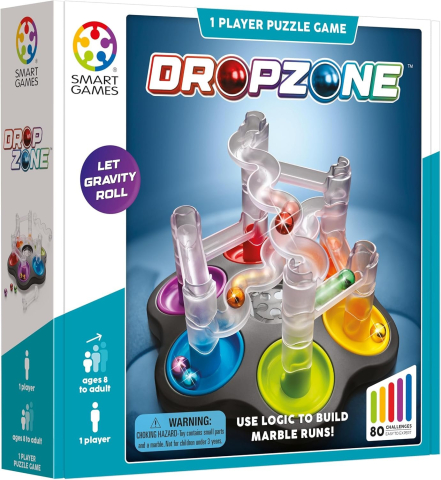 Jocuri si Jucarii Educative - Smart Games – Dropzone, joc de logică cu 80 de provocări, 8+ ani