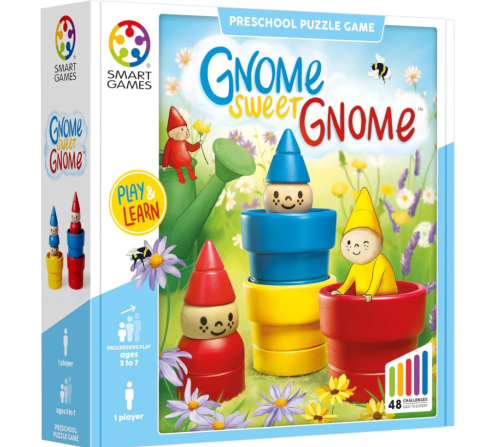 Jocuri si Jucarii Educative - Smart Games – Gnome Sweet Gnome, joc de logică cu 48 de provocări, 3+ ani