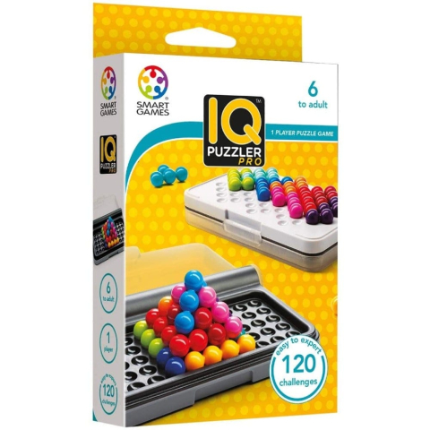 Jocuri si Jucarii Educative - Smart Games – IQ Puzzler Pro, joc de logică cu 120 de provocări, 6+ ani