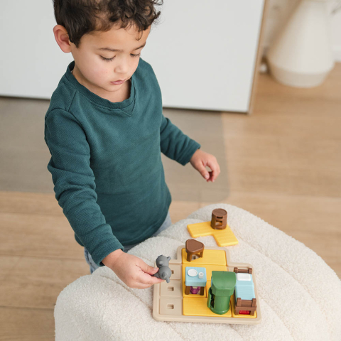 The Wolf & The 7 Goats Deluxe, joc de logică cu 48 de provocări, 3+ ani, ediție internațională Smart Games [4]