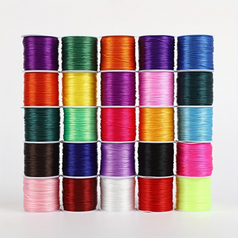 Panglici si snururi decorative - Snur elastic pentru bratari, 1 mm x 10 m,diverse culori