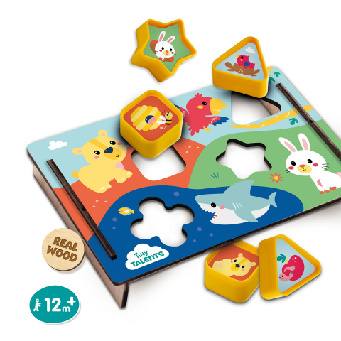 Sortator de forme din lemn cu 8 forme din plastic, +12 luni [1]
