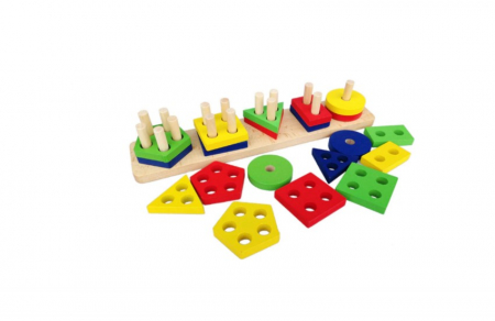 Sortator geometric cu 5 coloane din lemn [1]