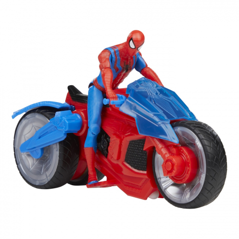 Spiderman Set Figurina Si Vehicul Web Blast Cycle [1]