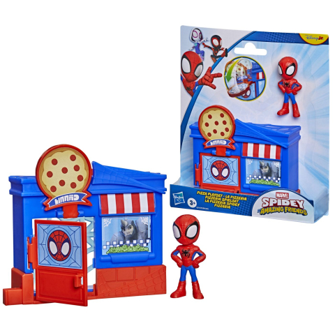 SPIDEY SI PRIETENII LUI UIMITORI MARVEL MINI SET PIZZERIA CU FIGURINA SI ACCESORII [4]