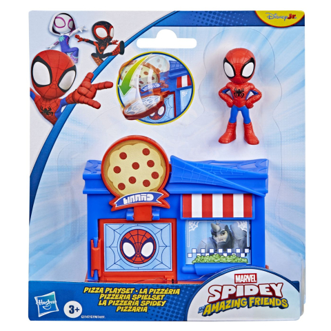 Jocuri si articole copii - SPIDEY SI PRIETENII LUI UIMITORI MARVEL MINI SET PIZZERIA CU FIGURINA SI ACCESORII