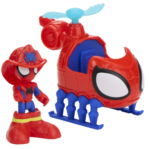 SPIDEY SI PRIETENII LUI UIMITORI MARVEL RESCUE WEBS SET CAMION DE POMPIERI CU FIGURINE SI ACCESORII [8]