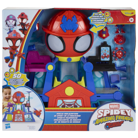 Vehicule și mașinuțe - SPIDEY SI PRIETENII LUI UIMITORI MARVEL RESCUE WEBS SET DE JOACA WEBQUARTERS CU LUMINI SI SUNETE