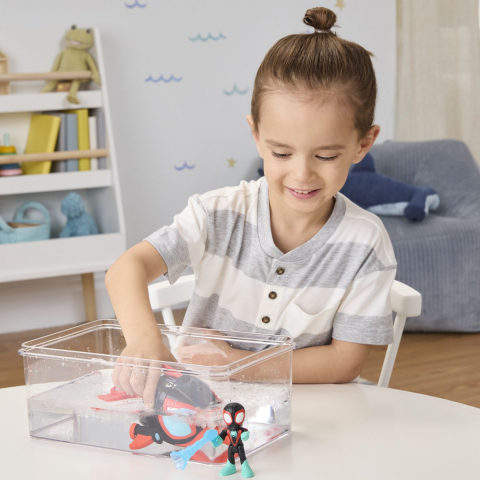 SPIDEY SI PRIETENII LUI UIMITORI MARVEL SET FIGURINA 7.6CM SI SUBMARINUL DELFIN [2]