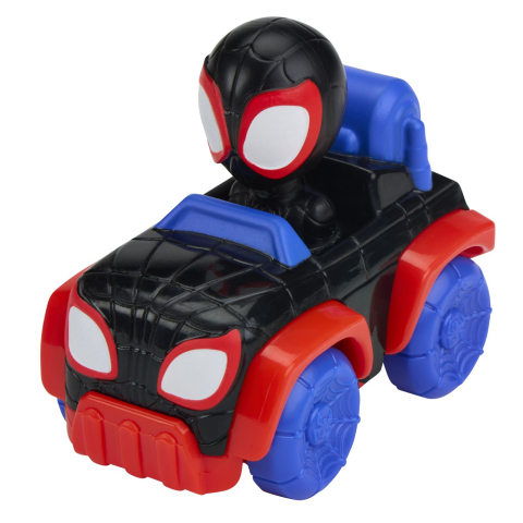 SPIDEY SI PRIETENII LUI UIMITORI MARVEL SUPER ROLLERS SET FIGURINA MILES MORALES CU VEHICUL 5.5CM [2]