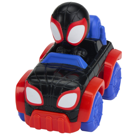 SPIDEY SI PRIETENII LUI UIMITORI MARVEL SUPER ROLLERS SET FIGURINA MILES MORALES CU VEHICUL 5.5CM [1]