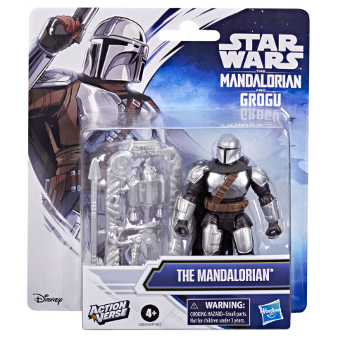 Jocuri si articole copii - STAR WARS MANDALORIAN SI GROGU ACTION VERSE SET FIGURINA MANDALORIANUL SI ACCESORII