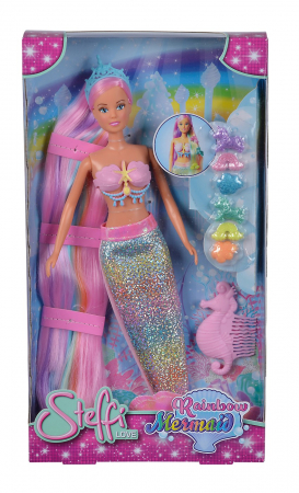 Papusi & accesorii - Steffi love papusa steffi sirena curcubeu