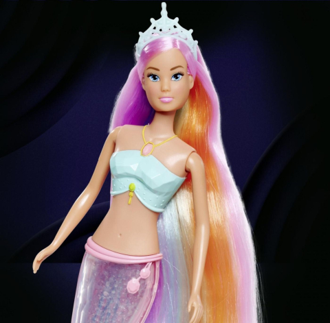 STEFFI LOVE PAPUSA STEFFI SIRENA MAGICA CURCUBEU CU COADA LUMINOASA 39CM [3]