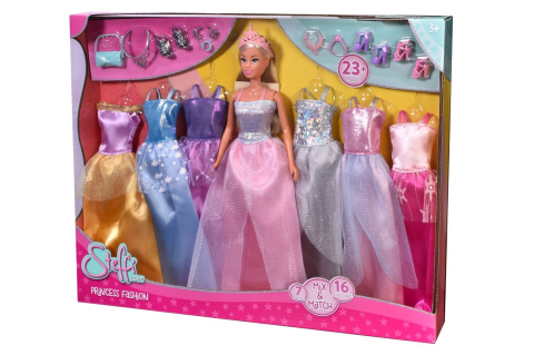 Papusi & accesorii - STEFFI LOVE SET GARDEROBA CU 7 ROCHII SI ACCESORII