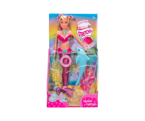 Papusi & accesorii - STEFFI LOVE SIRENA CU COADA FLEXIBILA SI DELFIN 29CM
