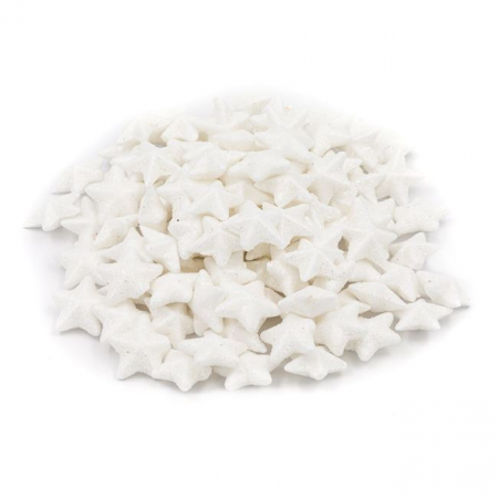 Stelute glitter pentru activitati crafts,90 bucai/set,alb,2 cm [1]