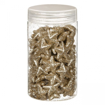 Stelute glitter pentru activitati crafts,90 bucai/set,auriu,2 cm [0]